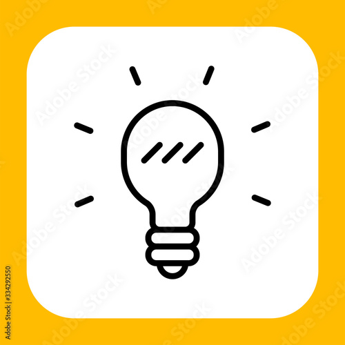 Light bulb icon. Idea symbol.
