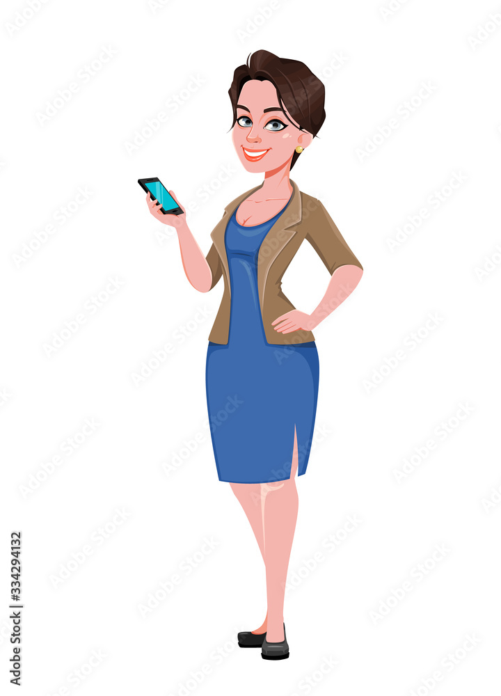 Cute businesswoman cartoon character. Cute businesswoman cartoon character.