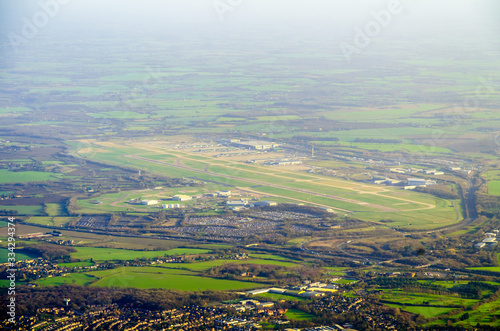 Aerial view of International Stansted Airport, London