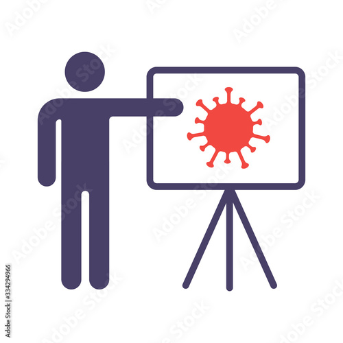 virus presentation board icon. vector is composed with virus presentation board icon. EPS 10