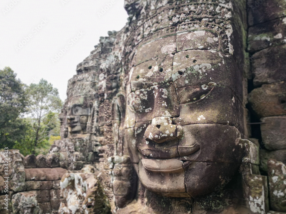 Cara en templo de Angkor Wat