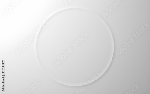 Tapety artystyczne 3D Rendering Circle abstract in neumorphic style.