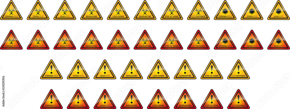 CORONA VIRUS WARNING SIGNS BUNDLE CORONA VIRUS WARNING SIGNS BUNDLE