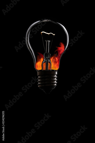 It's just a light bulb on a black background
