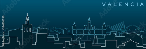 Valencia Multiple Lines Skyline and Landmarks