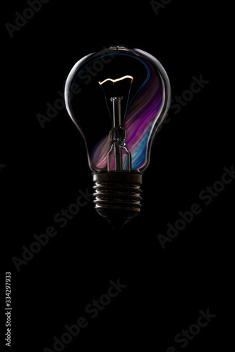 It's just a light bulb on a black background