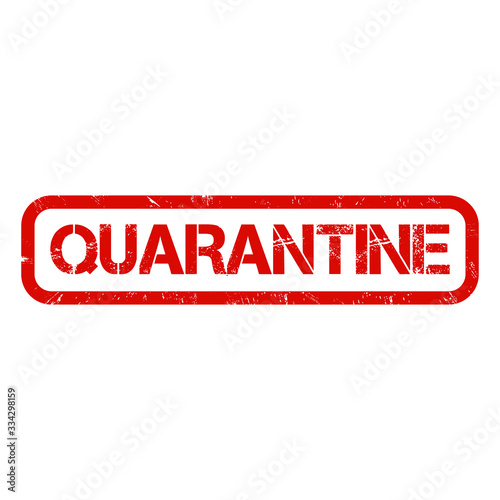 Quarantine sign or stamp on white background  vector
