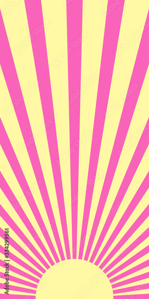 Vector vertical comic book background with sunburst pattern in retro pop art style.