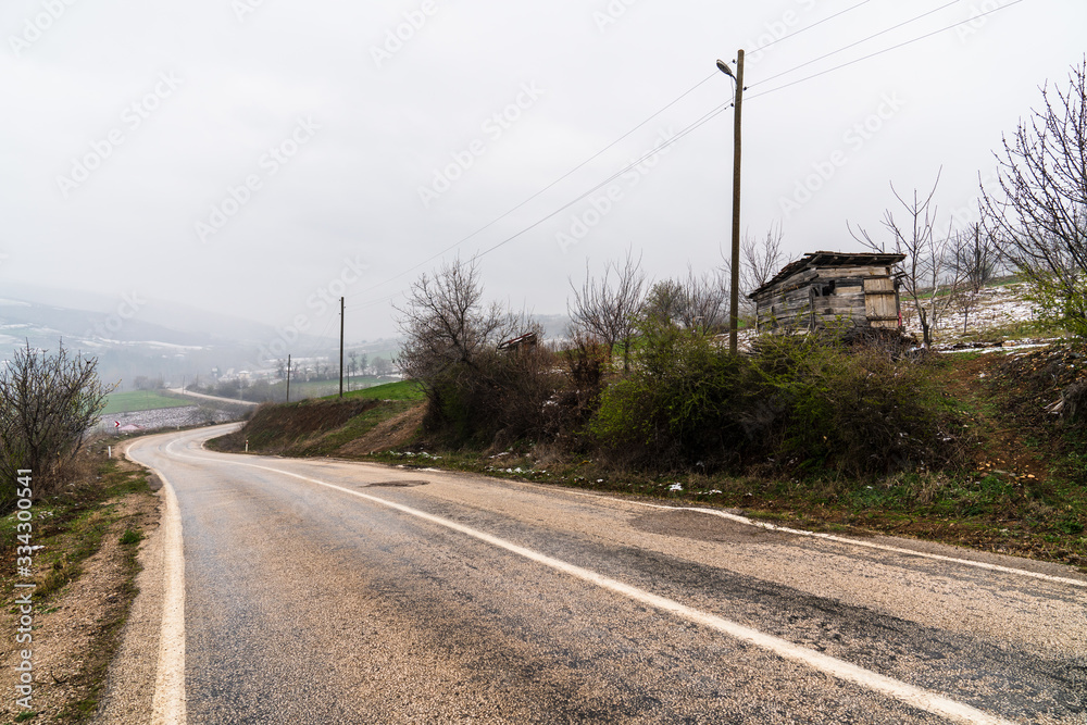  Empty road. March 18, 2020 Turkey