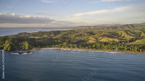 panama jungle in the back ocean in the front