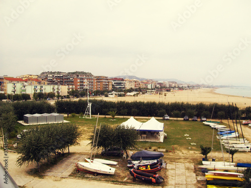 Pescara Beach on Cloudy Day, Italy