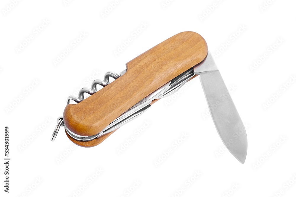 Multifunction folding knife isolated on white background Multifunction folding knife isolated on white background