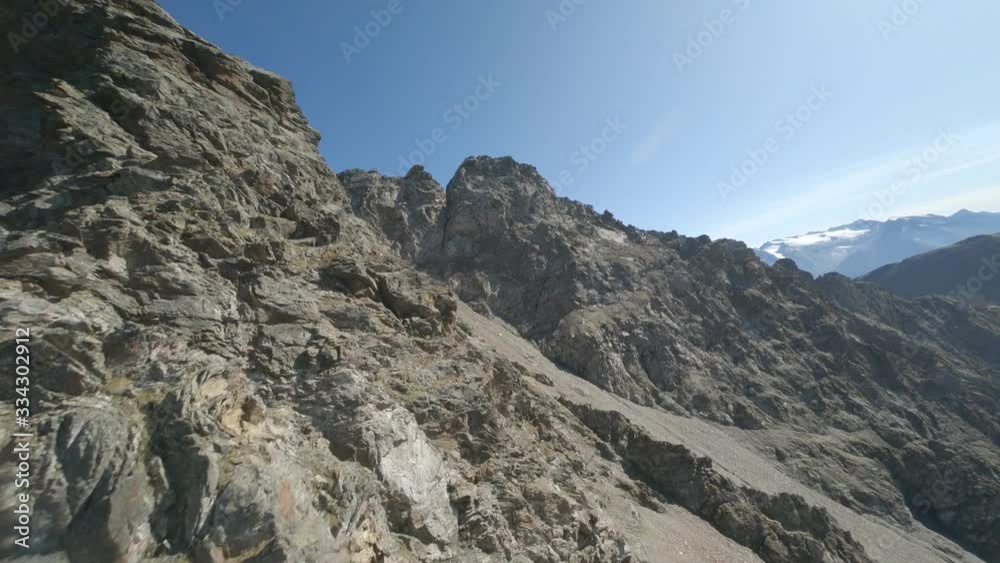 Dolomites aerial view, Drone FPV, color flat Dolomites aerial view, Drone FPV, color flat