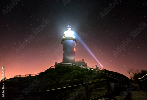Byron Bay Lighthouse at night, Byron Bay Australia