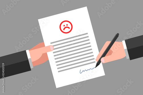 Concept of bad review, negative feedback, customer complaints