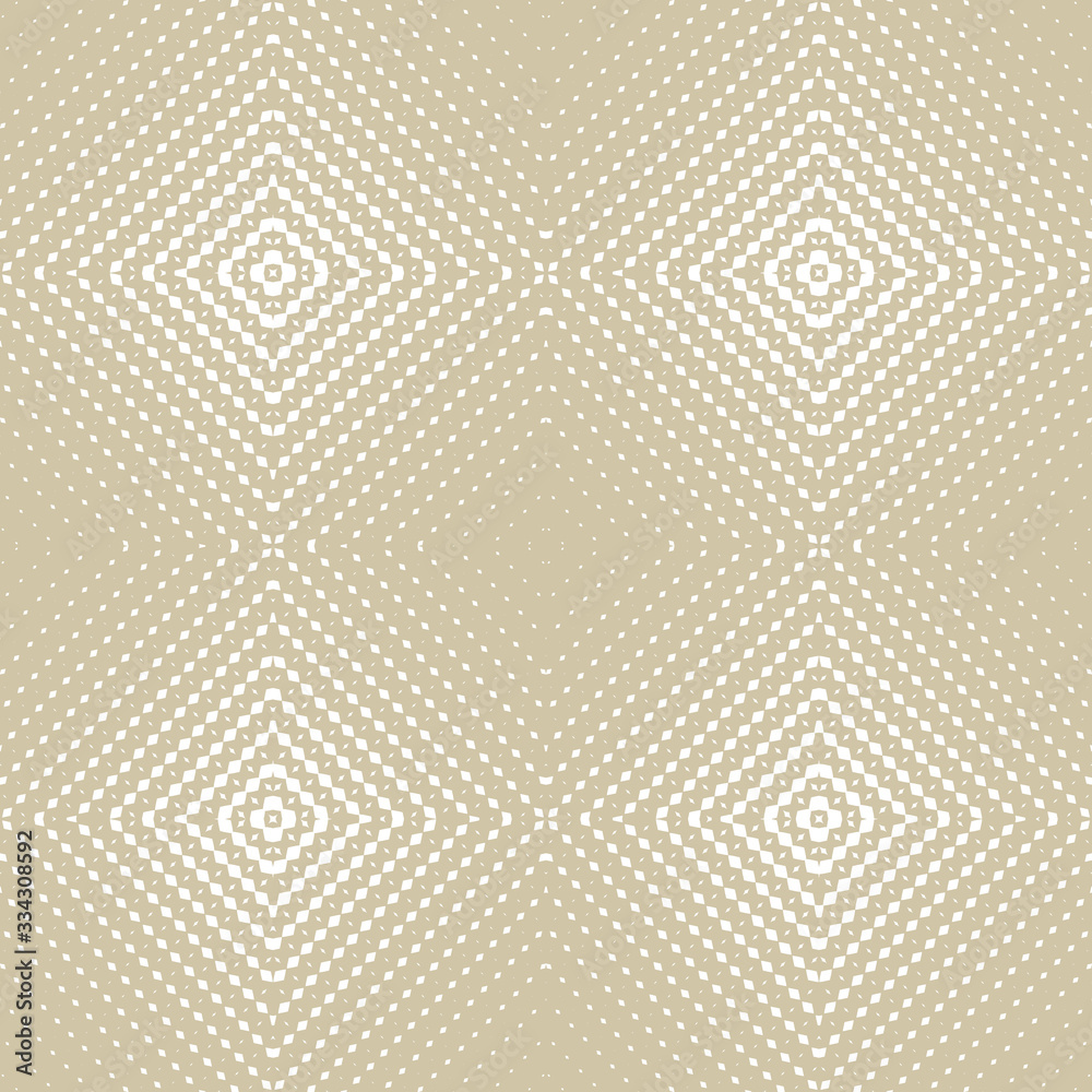 Golden vector halftone seamless pattern. Abstract graphic texture with ...
