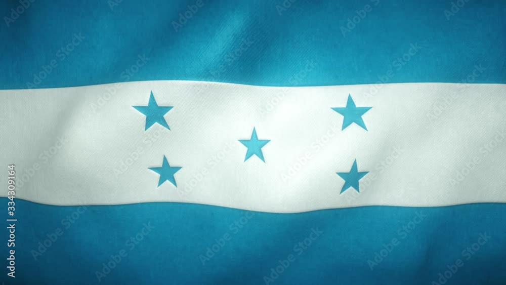 flag of honduras waving in the wind