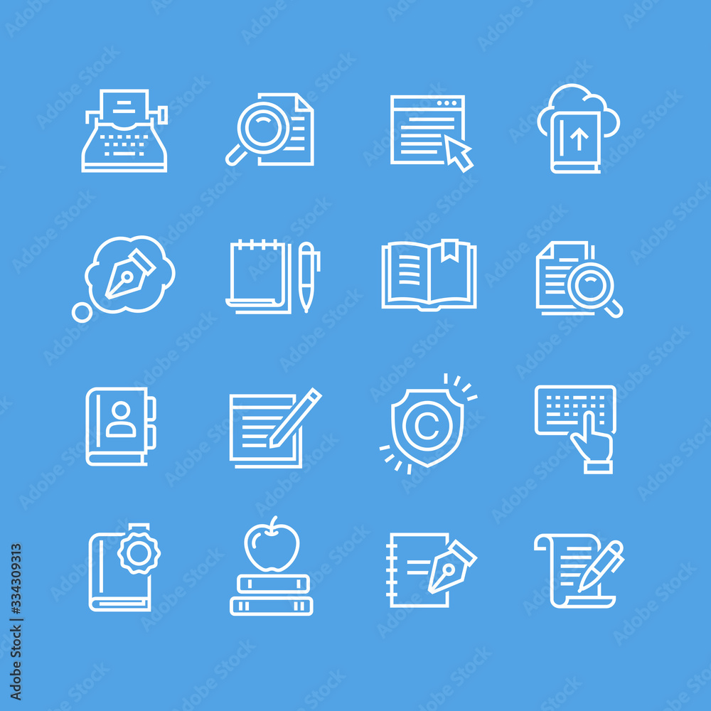 Set of Copywriting Vector Icons