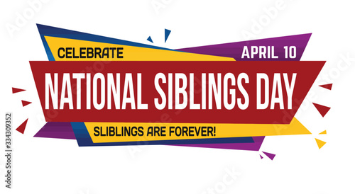 National siblings day banner design