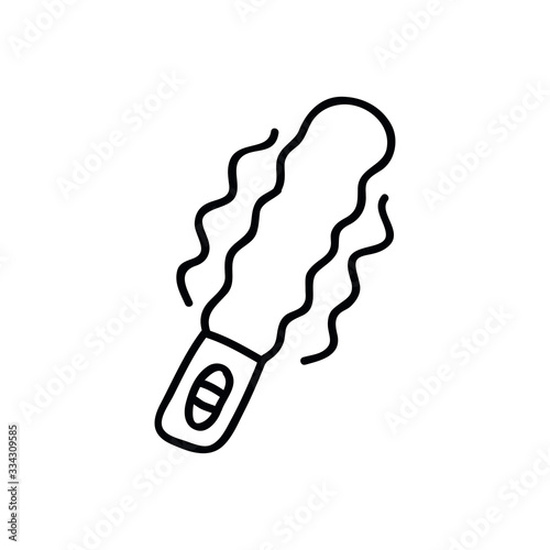 vibrator sex toy doodle icon, vector illustration