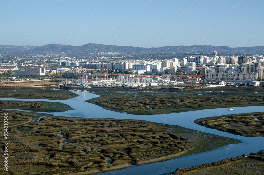 Obraz premium Faro Salt Marsh - Aerial View