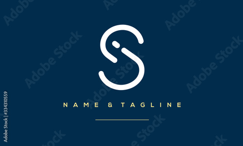 Alphabet letter icon logo SJ