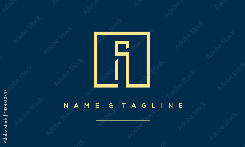 Alphabet letter icon logo I Alphabet letter icon logo I