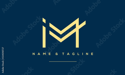 Alphabet letter icon logo IM