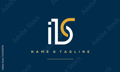 Alphabet letter icon logo ILS photo