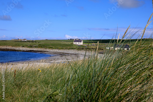 Skara Brae - Orkney  Scotland   UK - August 10  2018  Skara Brae beach  Orkney  Scotland  Highlands  United Kingdom