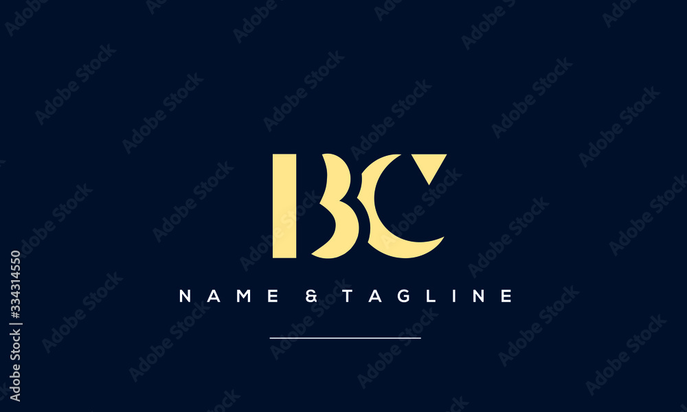 Alphabet letter icon logo BC Alphabet letter icon logo BC