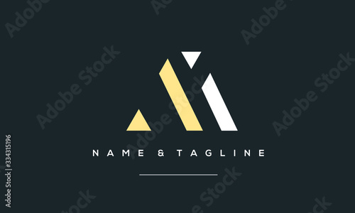 Alphabet letter icon logo AI