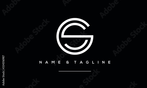 Alphabet letter icon logo GS or SG