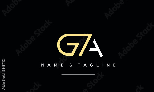 Alphabet letter icon logo GA