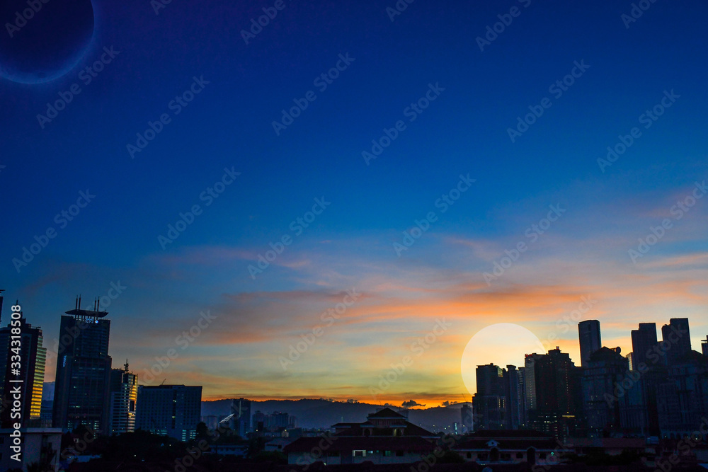 Sunset at Kuala Lumpur Malaysia