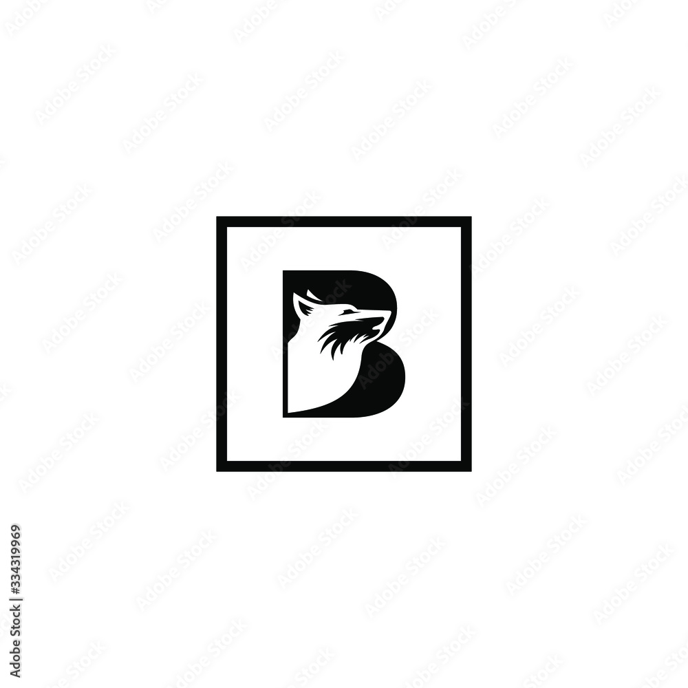 letter B logo icon template