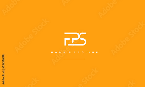 Obraz na płótnie Alphabet letter icon logo FPS
