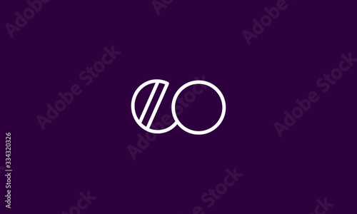 Alphabet letter icon logo EO