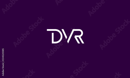 Alphabet letter icon logo DVR