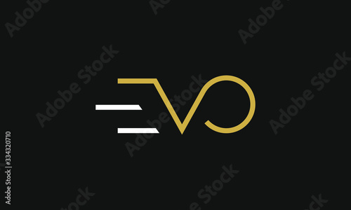 Alphabet letter icon logo EVO photo