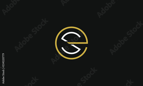Alphabet letter icon logo ES or SE