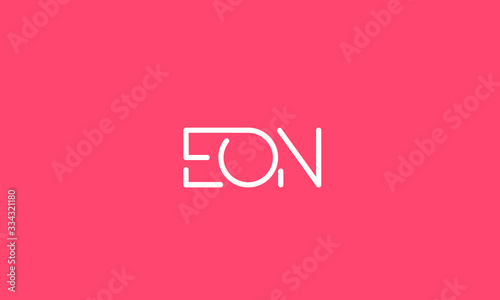 Alphabet letter icon logo EON