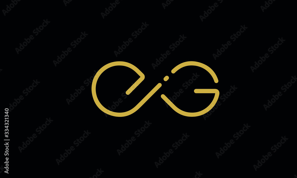 Alphabet letter icon logo EIG in a infinity shape Alphabet letter icon logo EIG in a infinity shape