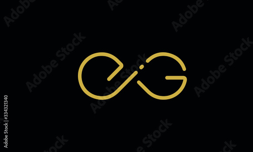 Alphabet letter icon logo EIG in a infinity shape