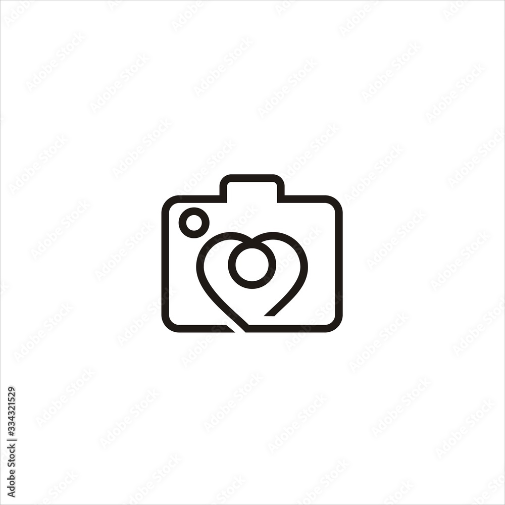 logo love camera photo , design logo camera , logo line camera , logo line camera 