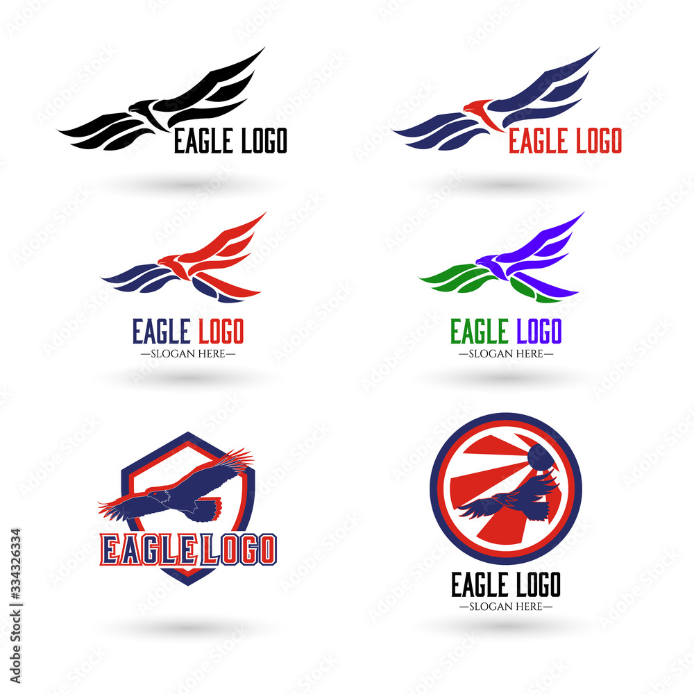 Set of Eagle Logo Vector Illustration Set of Eagle Logo Vector Illustration