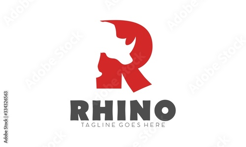 Rhino simple vector logo