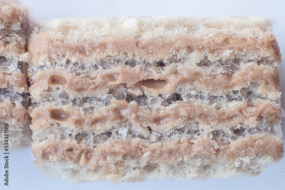 wafer cookies brown closeup view wafer cookies brown closeup view