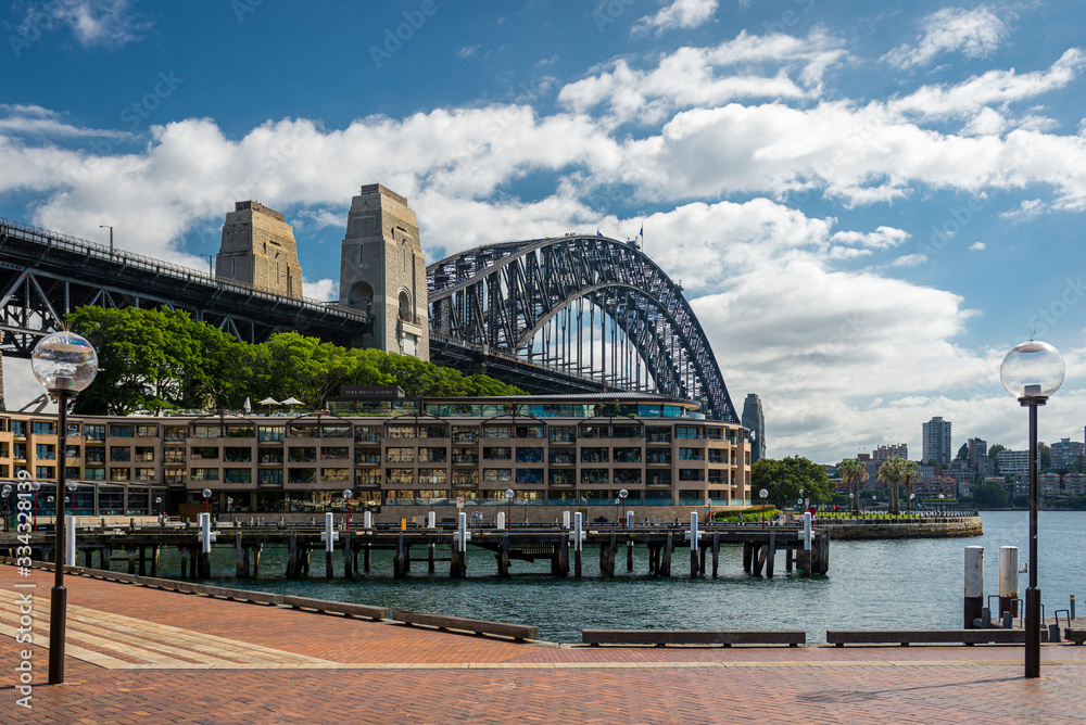 Sydney Harbor skyline with Harbor Bridge