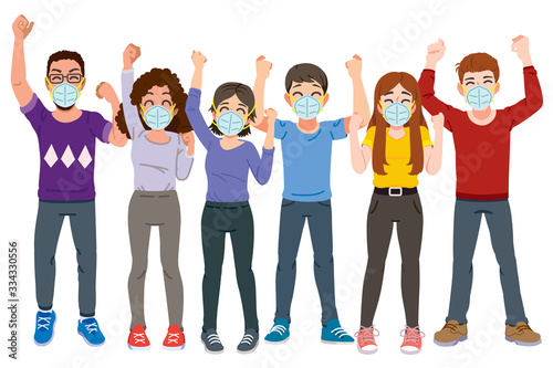 Taking care of yourself by wearing a n95 mask to prevent respiratory disease from spreading to society and other people with understanding and paying attention to society.